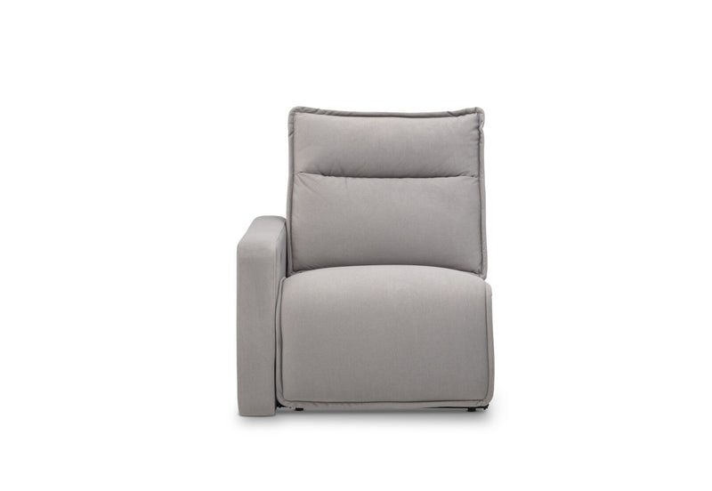 ALCINA FABRIC LHF ELECTRIC RECLINER ARM CHAIR LIGHT GREY