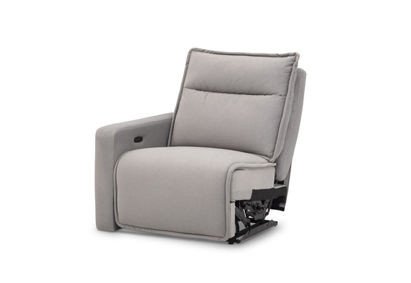 ALCINA FABRIC LHF ELECTRIC RECLINER ARM CHAIR LIGHT GREY
