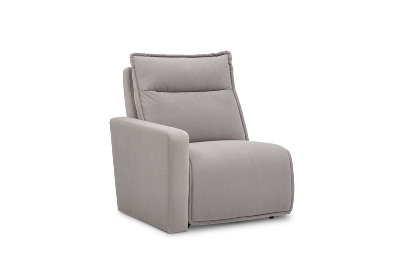 ALCINA FABRIC LHF ELECTRIC RECLINER ARM CHAIR LIGHT GREY