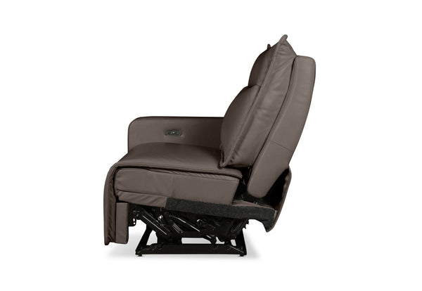 ALCINA LEATHER LHF ELECTRIC RECLINER ARM CHAIR CHOCOLATE