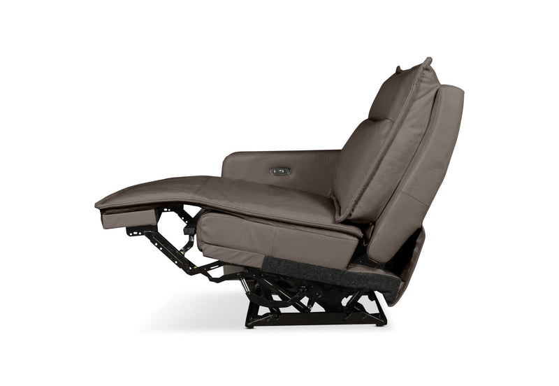 ALCINA LEATHER LHF ELECTRIC RECLINER ARM CHAIR CHOCOLATE