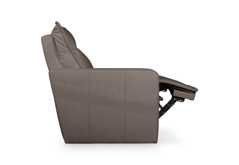 ALCINA LEATHER LHF ELECTRIC RECLINER ARM CHAIR CHOCOLATE