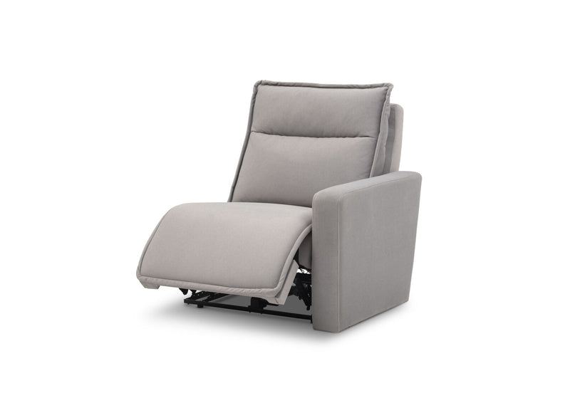 ALCINA FABRIC RHF ELECTRIC RECLINER ARM CHAIR LIGHT GREY