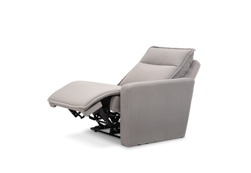 ALCINA FABRIC RHF ELECTRIC RECLINER ARM CHAIR LIGHT GREY