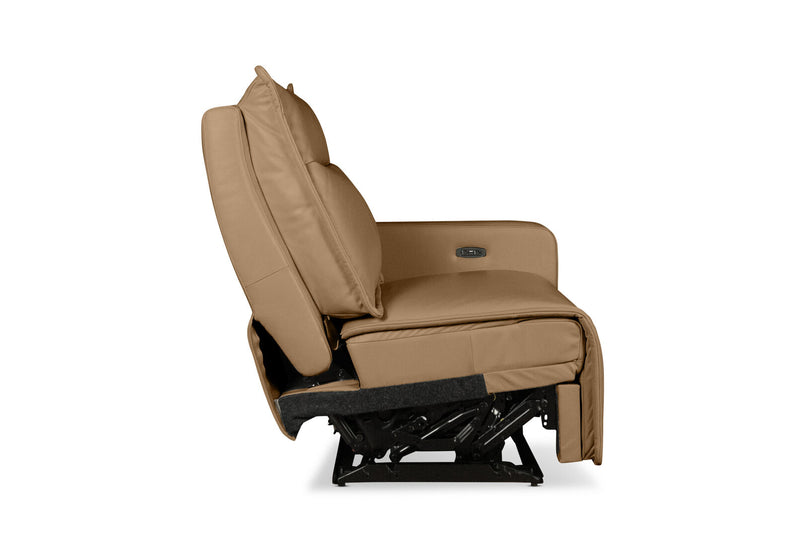 ALCINA LEATHER RHF ELECTRIC RECLINER ARM CHAIR MOCHA