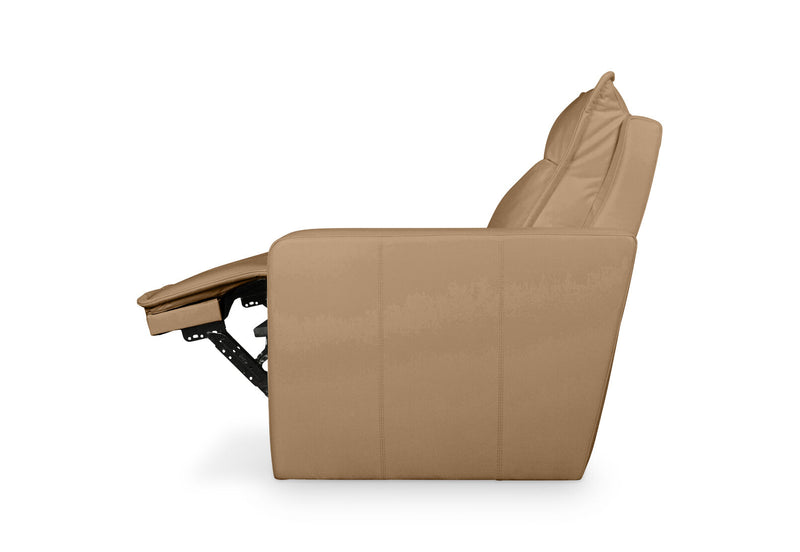 ALCINA LEATHER RHF ELECTRIC RECLINER ARM CHAIR MOCHA