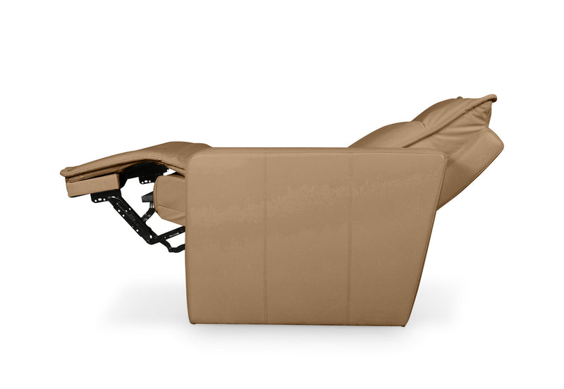 ALCINA LEATHER RHF ELECTRIC RECLINER ARM CHAIR MOCHA