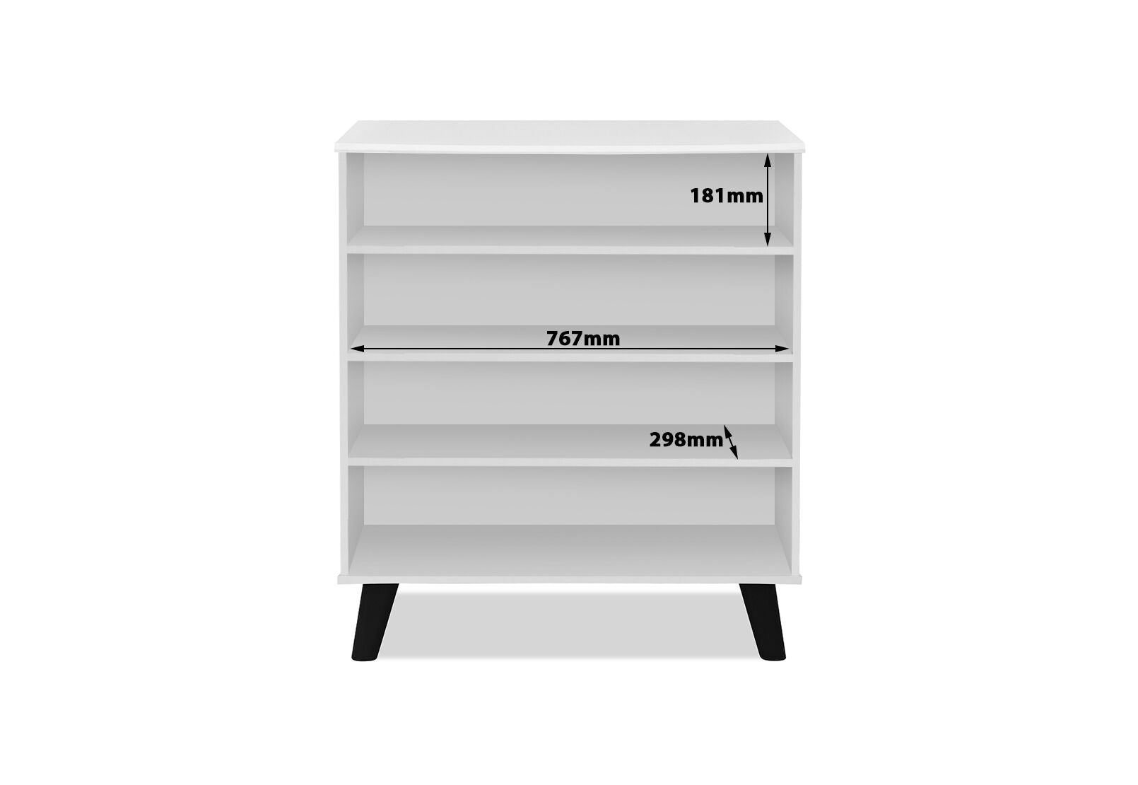 POPE 2 DOOR SMALL BUFFET BLACK/WHITE