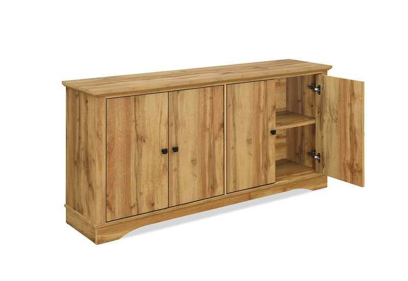 O'BRIEN 4 DOOR BUFFET OAK