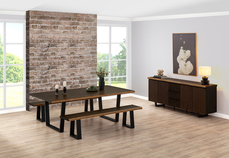 NERO 1900 BENCH 	DARK WALNUT