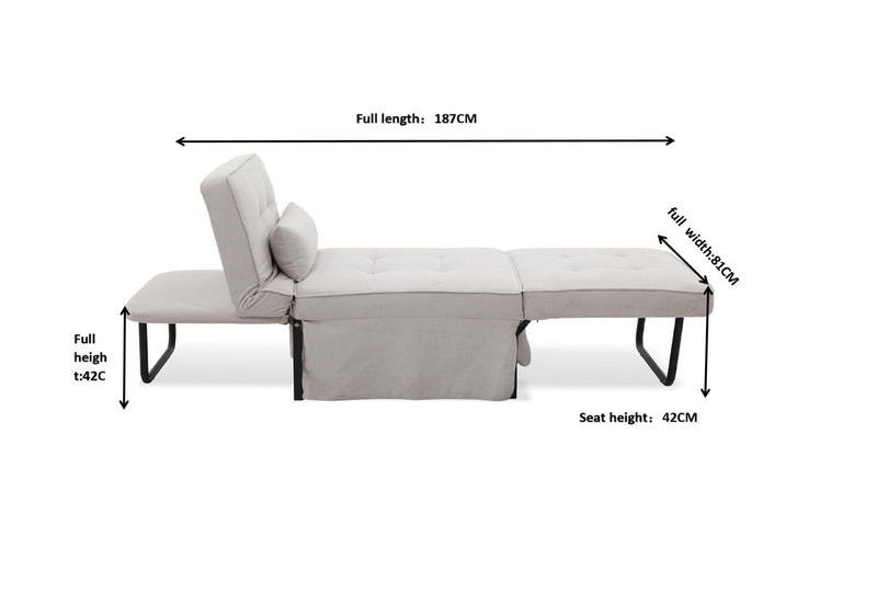 TELSEN OTTOMAN SOFA BED BEIGE