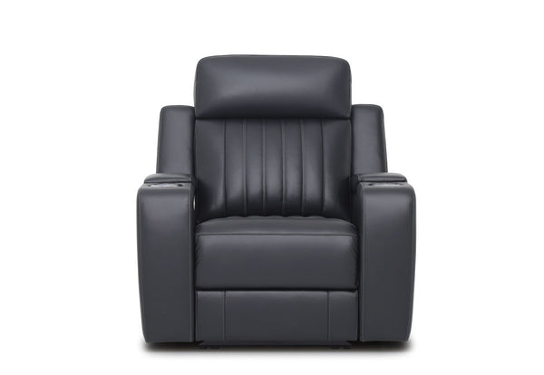 THANE LEATHER ELECTRIC RECLINER BLACK