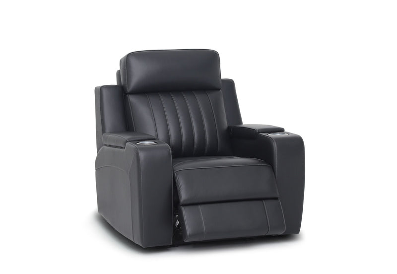 THANE LEATHER ELECTRIC RECLINER BLACK