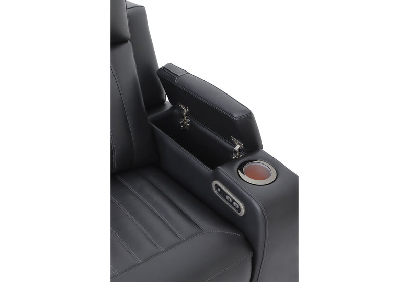 THANE LEATHER ELECTRIC RECLINER BLACK