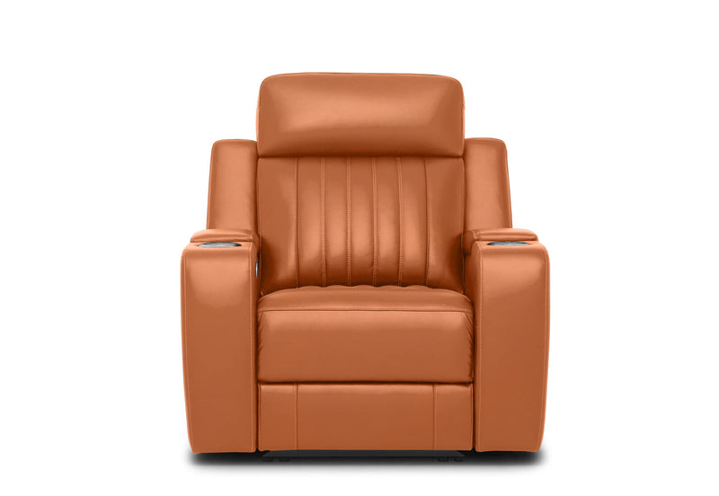 THANE LEATHER ELECTRIC RECLINER MID TAN