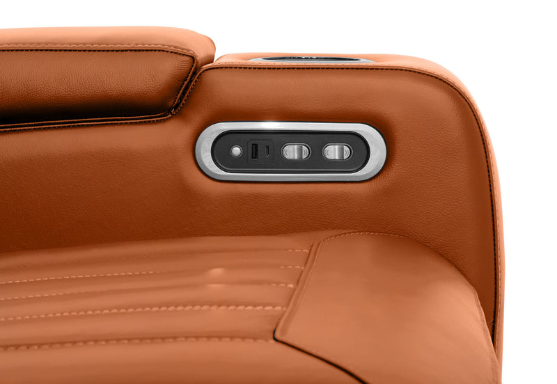 THANE LEATHER ELECTRIC RECLINER MID TAN