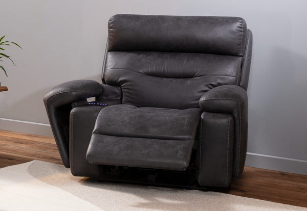 HOLLYWOOD FABRIC MEDIA ELECTRIC RECLINER CHARCOAL
