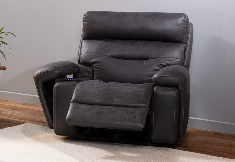 HOLLYWOOD FABRIC MEDIA ELECTRIC RECLINER CHARCOAL