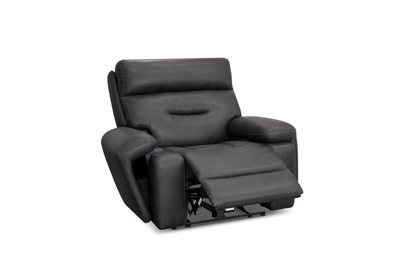 HOLLYWOOD FABRIC MEDIA ELECTRIC RECLINER CHARCOAL
