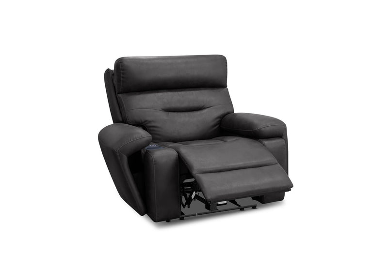 HOLLYWOOD FABRIC MEDIA ELECTRIC RECLINER CHARCOAL