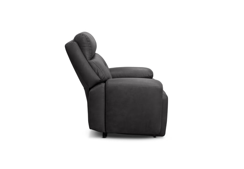 HOLLYWOOD FABRIC MEDIA ELECTRIC RECLINER CHARCOAL