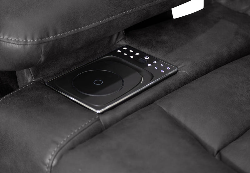 HOLLYWOOD FABRIC MEDIA ELECTRIC RECLINER CHARCOAL