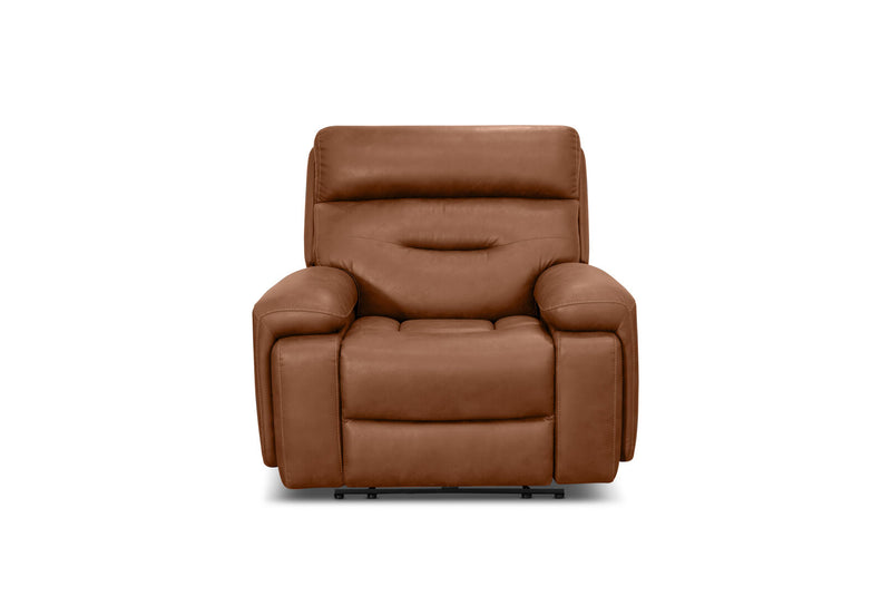 HOLLYWOOD FABRIC MEDIA ELECTRIC RECLINER TAN