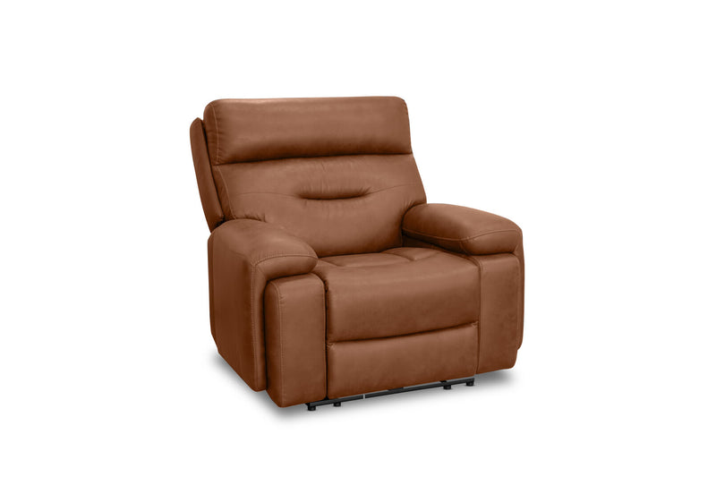 HOLLYWOOD FABRIC MEDIA ELECTRIC RECLINER TAN