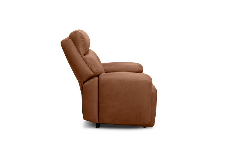 HOLLYWOOD FABRIC MEDIA ELECTRIC RECLINER TAN