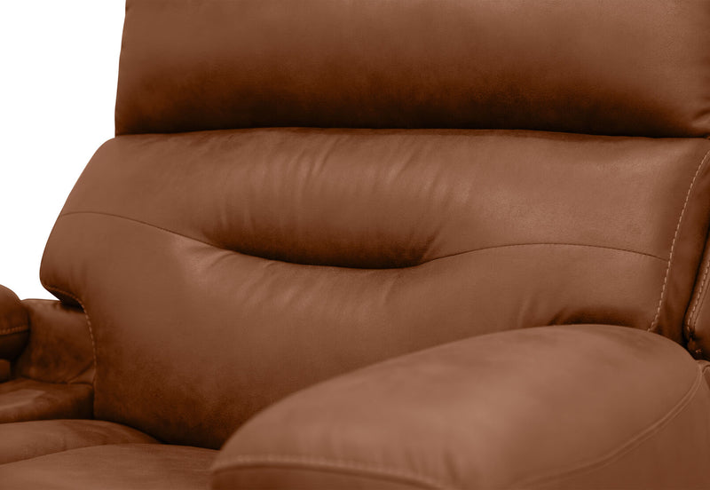 HOLLYWOOD FABRIC MEDIA ELECTRIC RECLINER TAN