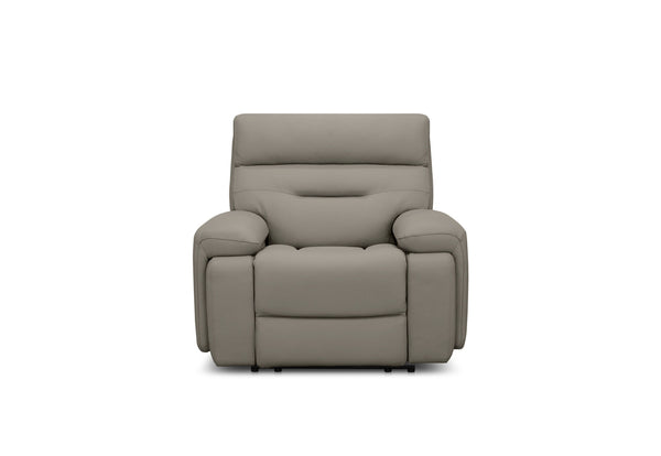 HOLLYWOOD LEATHER MEDIA ELECTRIC RECLINER LIGHT GREY
