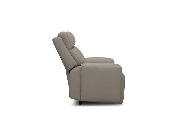 HOLLYWOOD LEATHER MEDIA ELECTRIC RECLINER LIGHT GREY