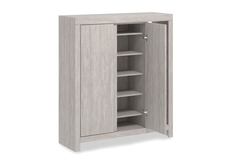 WINTERS 2 DOOR SHOE CABINET WHITE WASH