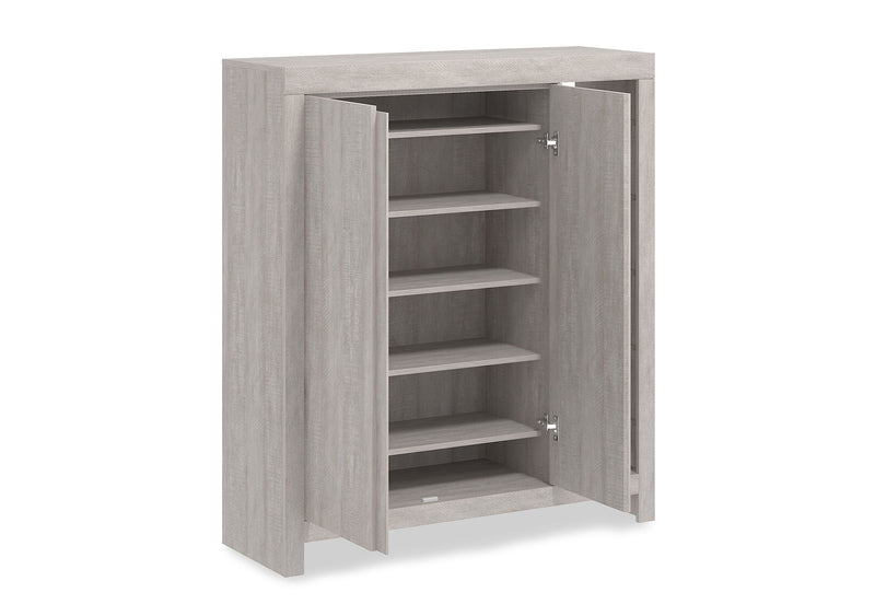 WINTERS 2 DOOR SHOE CABINET WHITE WASH