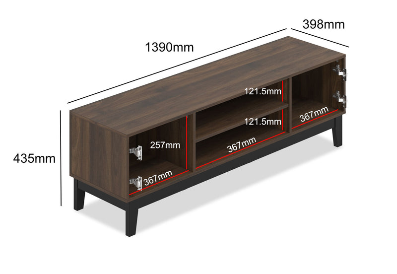 WOODARD ENTERTAINMENT UNIT WALNUT