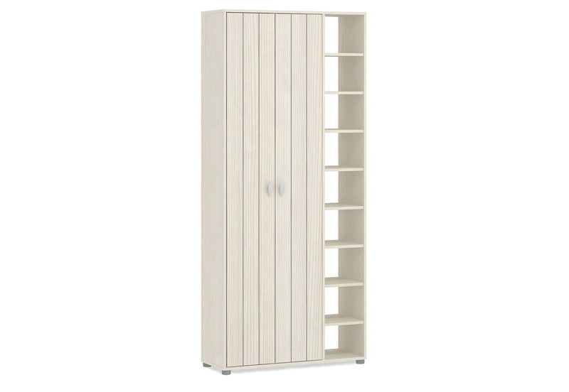 YATES 2 DOOR SHOE CABINET WHITE WASH