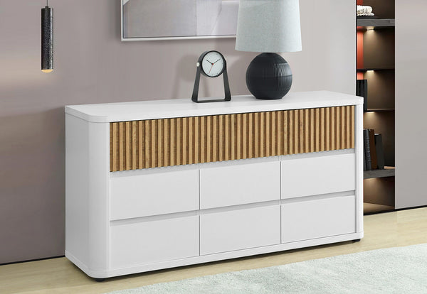 SAN FERNANDO 9 DRAWER BUFFET WHITE/NATURAL