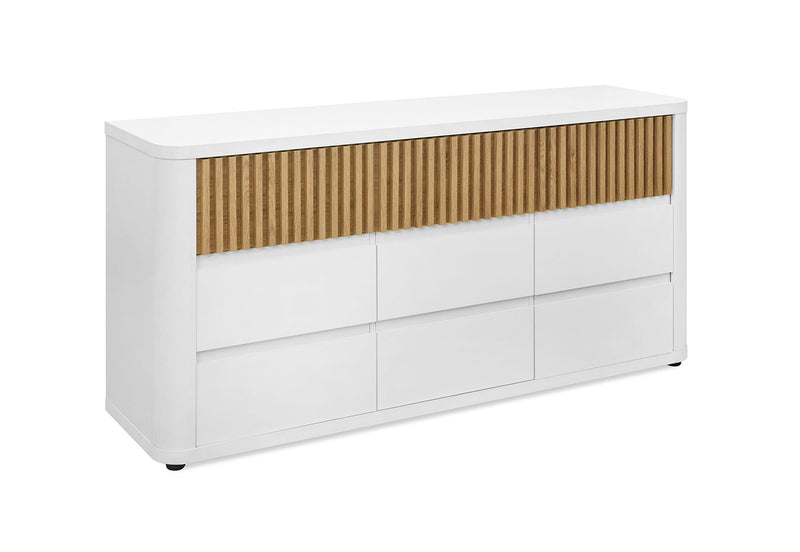 SAN FERNANDO 9 DRAWER BUFFET WHITE/NATURAL