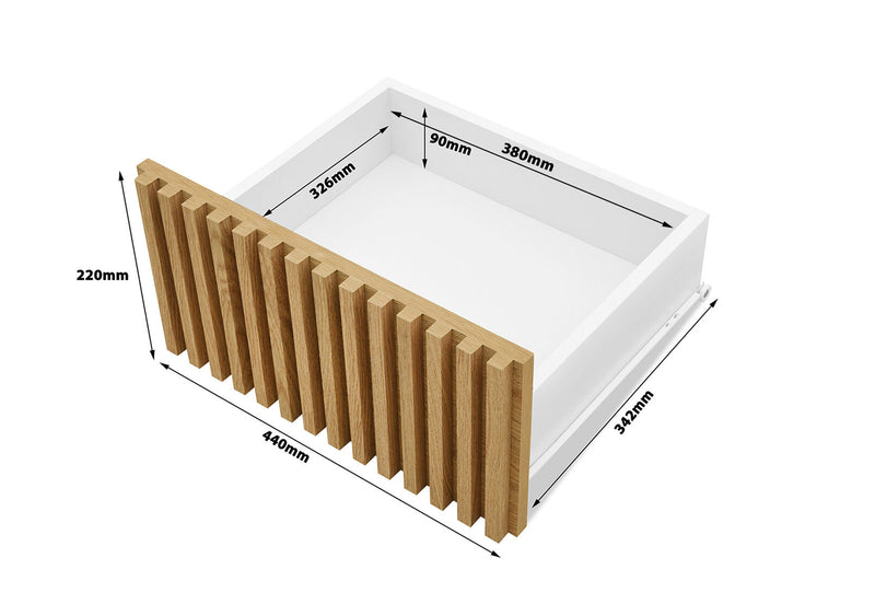 SAN FERNANDO 9 DRAWER BUFFET WHITE/NATURAL