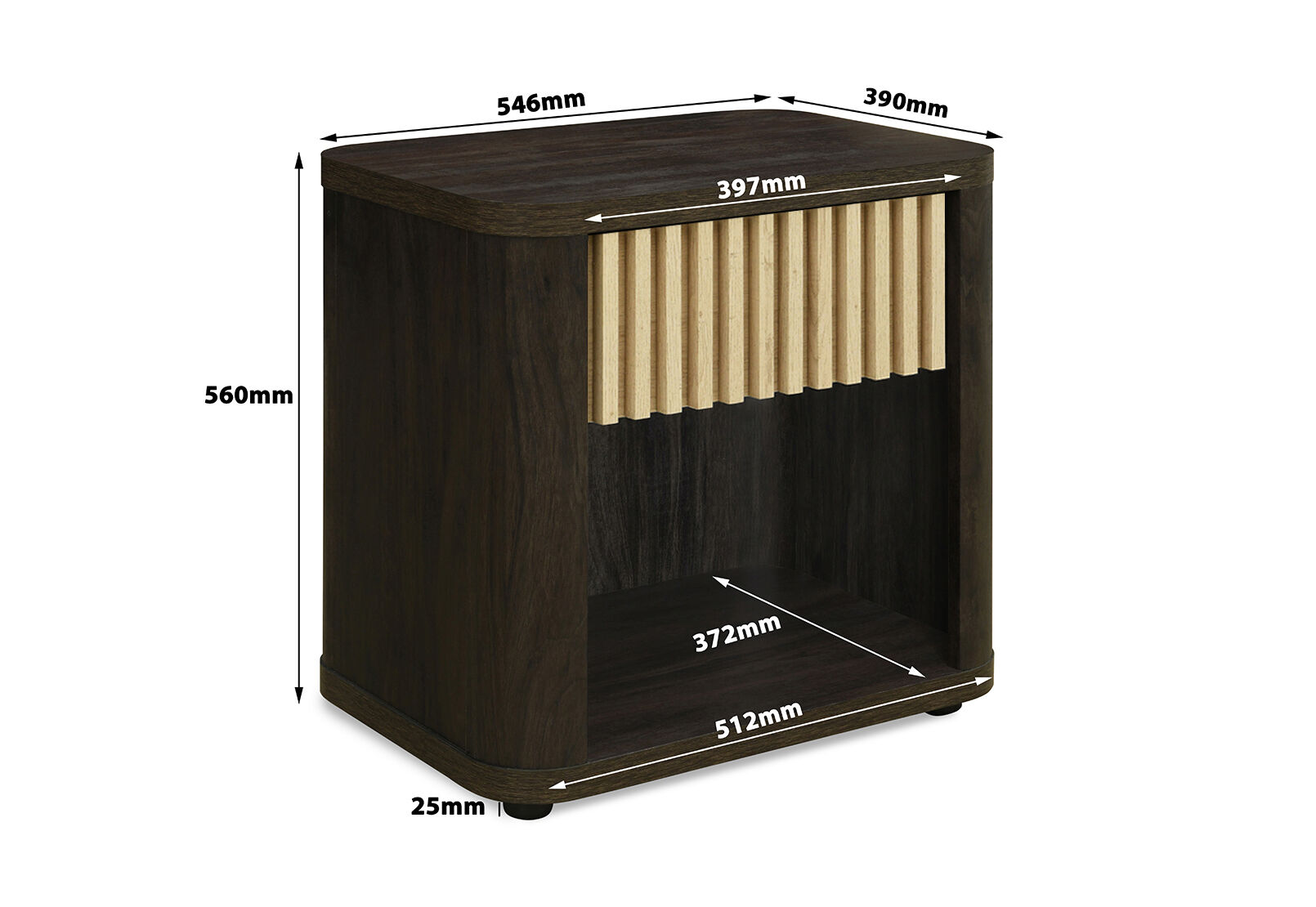 SAN FERNANDO BEDSIDE WALNUT/NATURAL