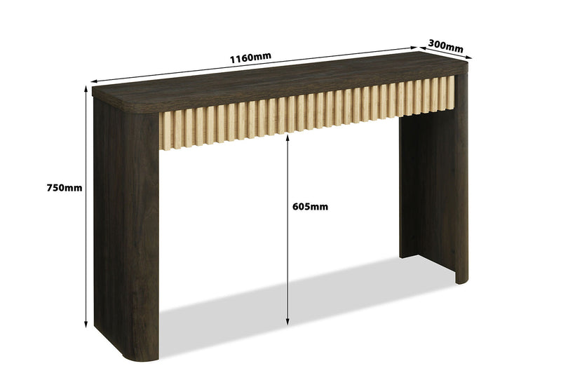 SAN FERNANDO SOFA TABLE WALNUT/NATURAL