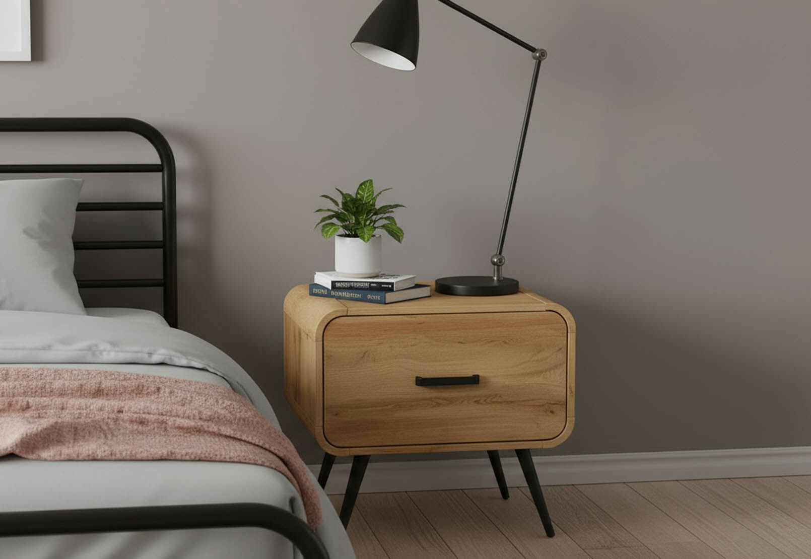 MARTINEZ BEDSIDE OAK