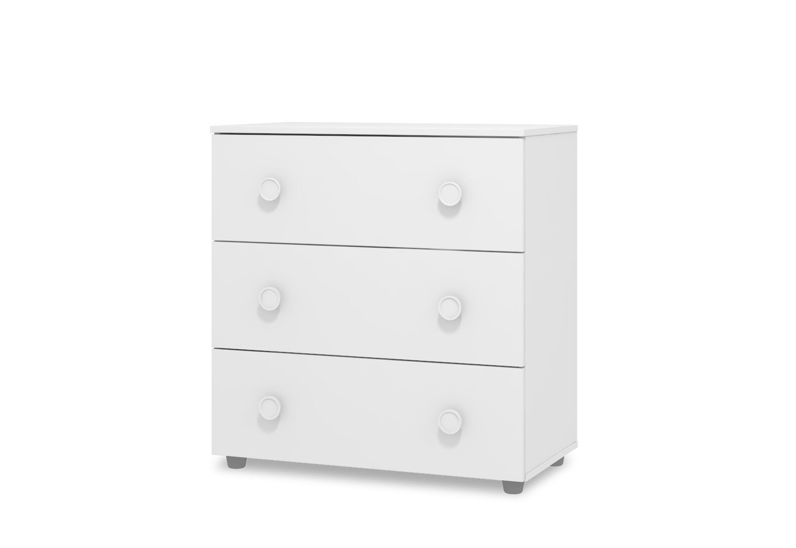 WHEELER 3 DRAWER TALL CHEST WHITE