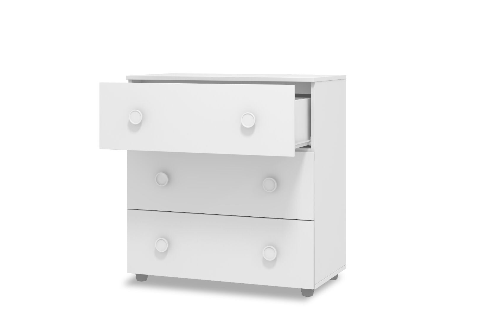 WHEELER 3 DRAWER TALL CHEST WHITE