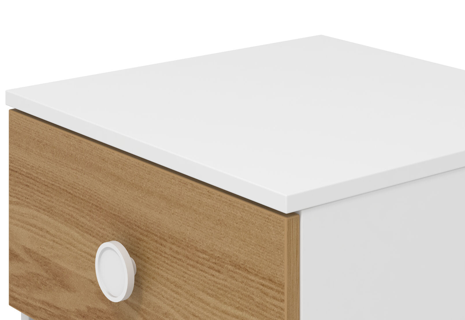 WHEELER BEDSIDE WHITE/NATURAL