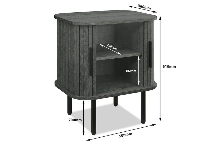 McCOY LAMP TABLE BLACK