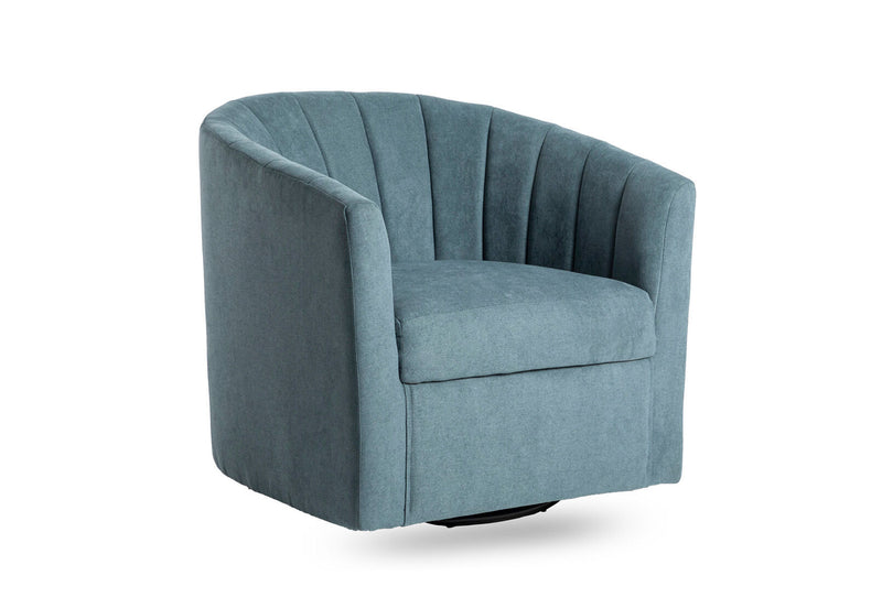 STOKES SWIVEL ACCENT CHAIR TEAL