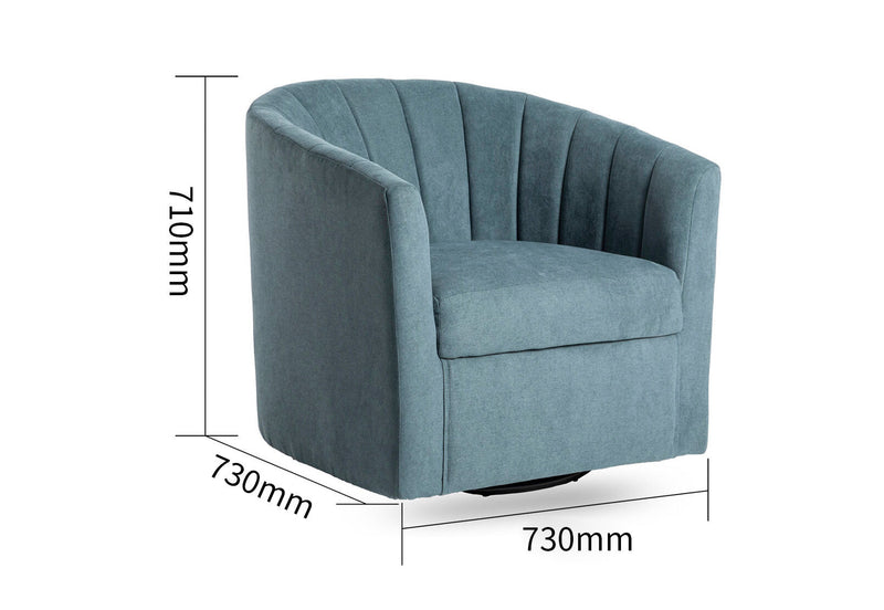 STOKES SWIVEL ACCENT CHAIR TEAL