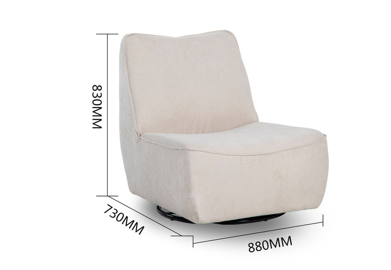 STRONG SWIVEL ACCENT CHAIR BEIGE