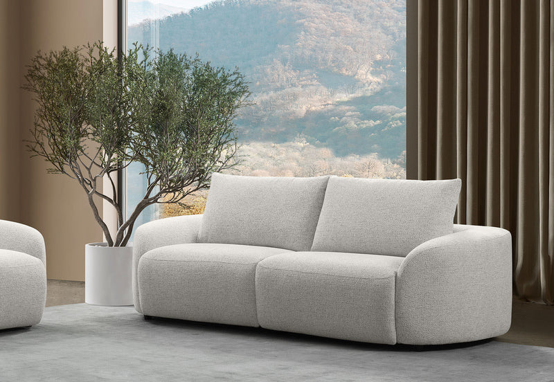 ARETHA FABRIC 2.5 SEATER WITH INBUILT ELECTRIC RECLINERS OYSTER